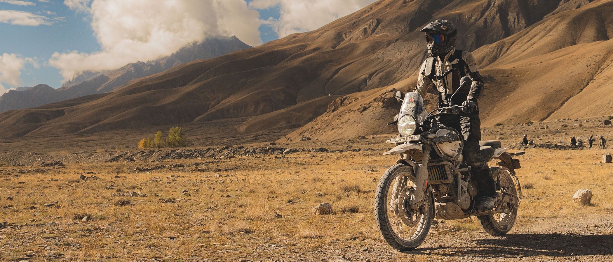 Motorradfahrer im Gebirge