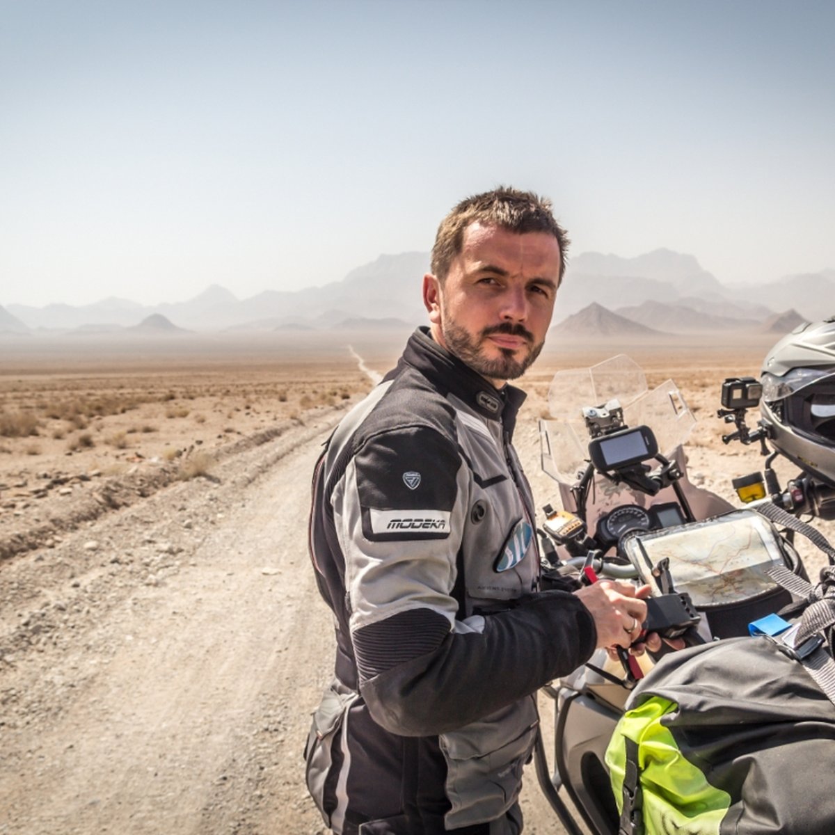 Motorradfahrer mit Panamericana