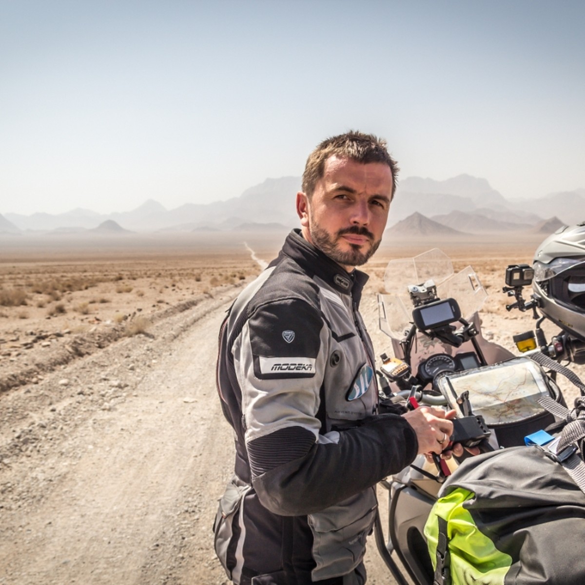 Motorradfahrer mit Panamericana