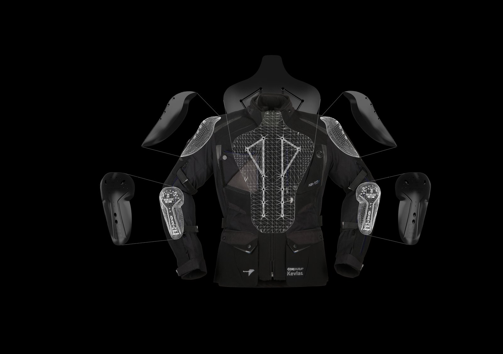 WE RIDE
WITH
THE BEST

DU PONT KEVLAR®*
CORDURA®
SYMPATEX®
YKK®
FITLOCK®
3M SCOTCHLIGHT®
SAS-TEC®
SUPERFABRIC®
TACTEL®
HUMAX®