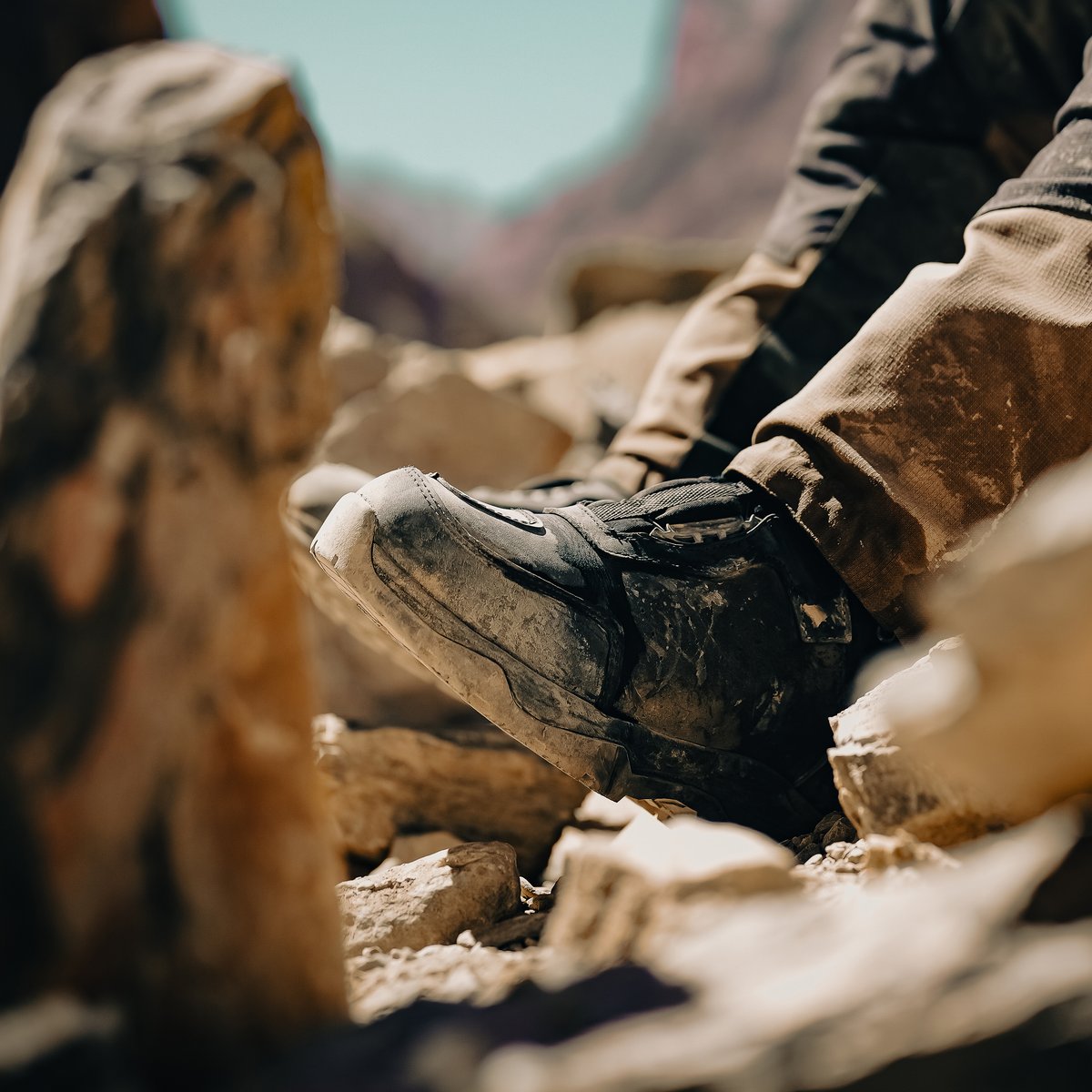 Motorcyclist wearing ATLAZ boots